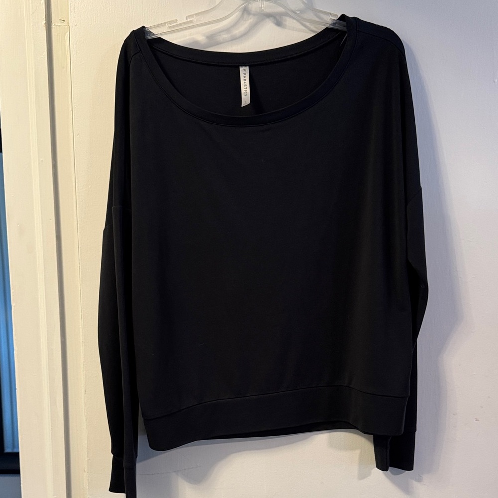 Fabletics Black Long Sleeve Women's Top size large